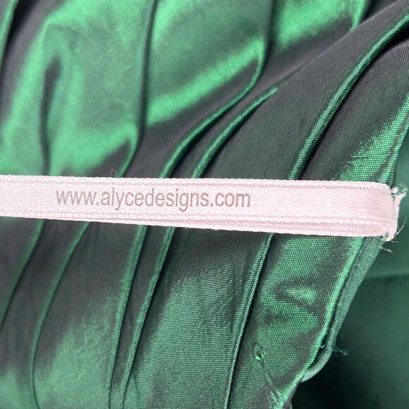 Alyce Designs Strapless Formal Prom Dress Sweetheart Beaded Gown Emerald Green - Picture 15 of 16